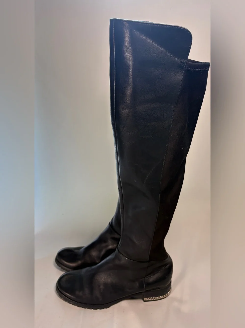 Michael‎ Kors Black Over-the-Knee Leather Zip Boots